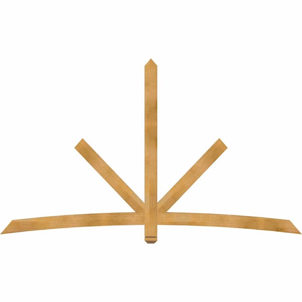 Ekena Millwork Alberta Rough Sawn Timber Gable Bracket, Western Red Cedar, 96"W x 56"H x 2"D x 4"F, 14/12 Pitch GBW096X56X0204ALB00RWR - main